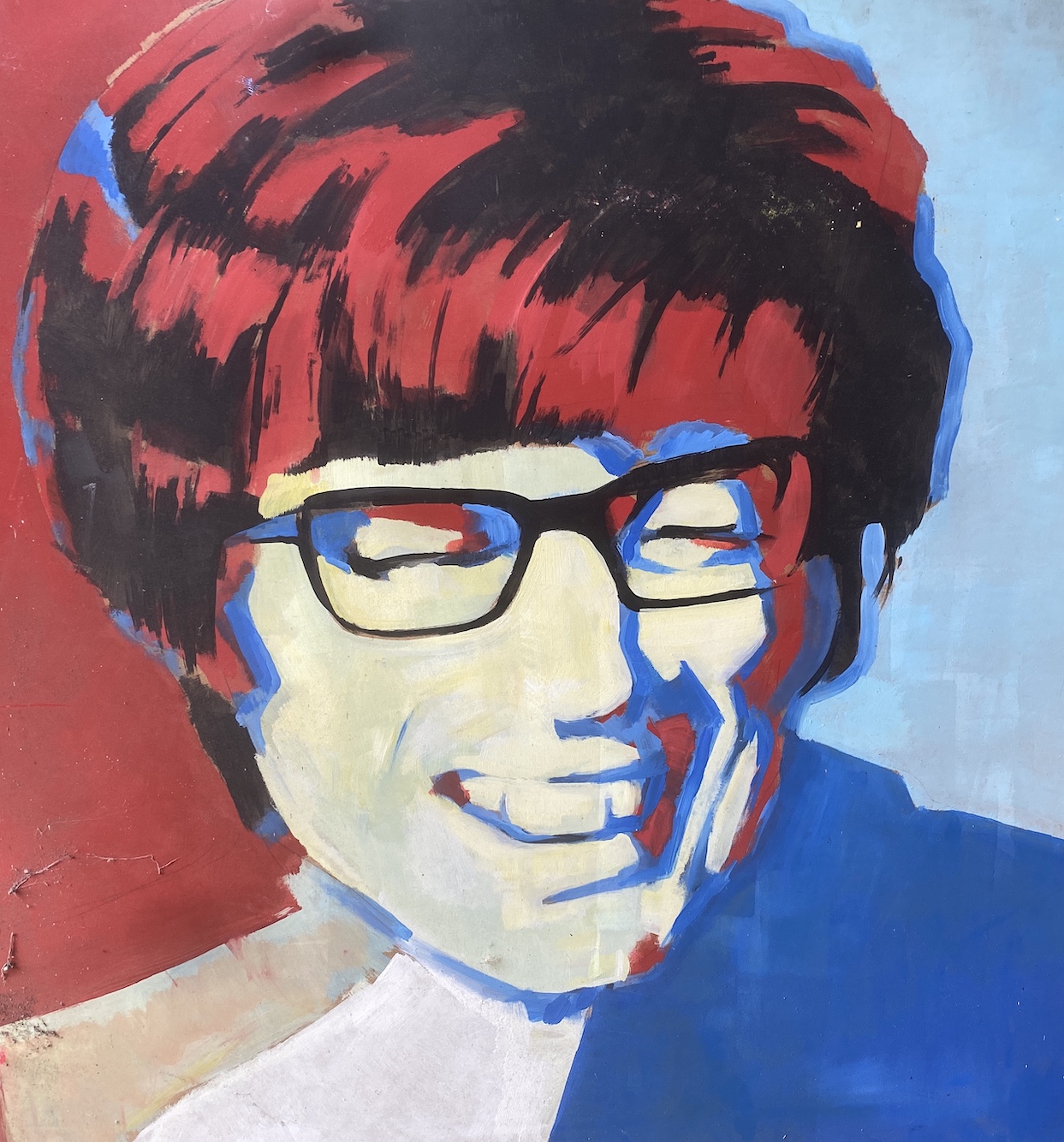 After Warhol, oil on board, Austin Powers, width 244cm, height 122cm